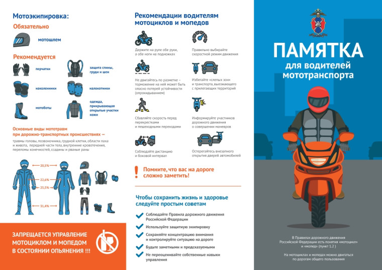 Памятка для мотоциклистов.